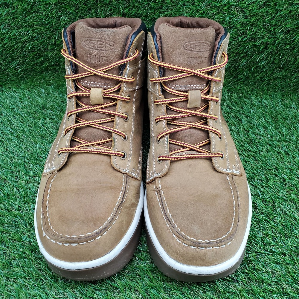 KEEN Utility Gibson SIZE 11 Men's Soft Toe Slip Resistant Work Boots Belgian Gum - Picture 8 of 9